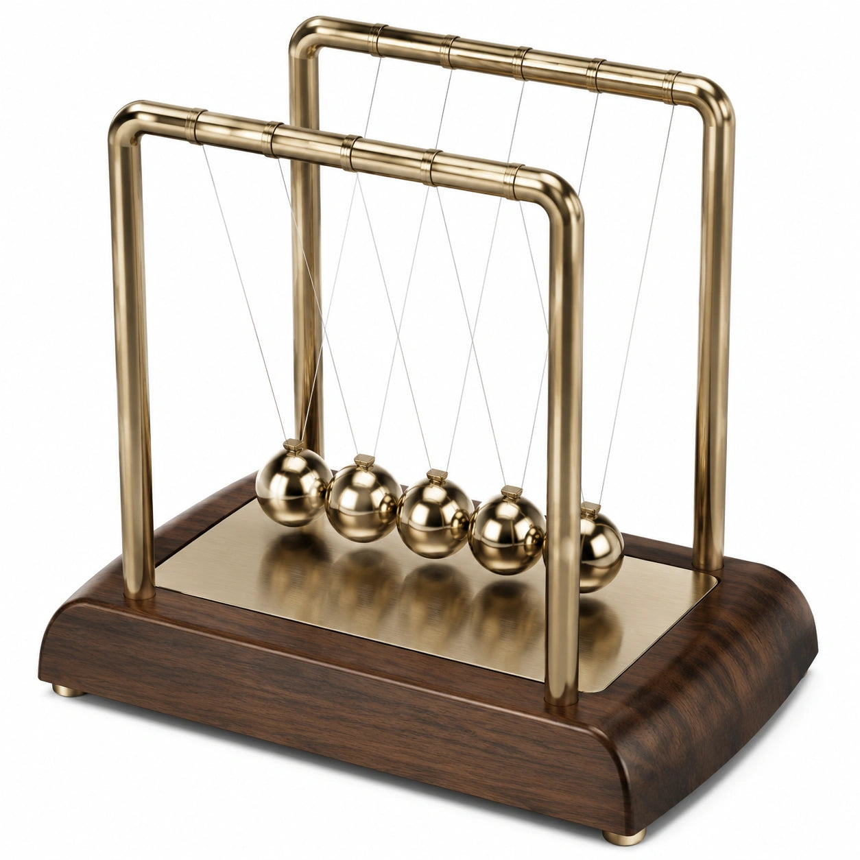 Newton Pendel Tischdekoration Gold/Walnuss