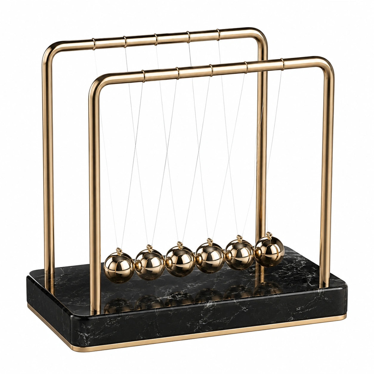 Newton Pendel Schreibtisch-Dekoration Gold Schwarz