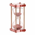 Modernes Stundenglas Rotgold mit Rosa Sand