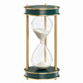 30-Minuten-Sanduhr Grün Gold Drehring