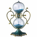 Vintage Sanduhr mit Handgefertigtem Design in Blau und Gold