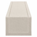 Eleganter Tischläufer mit Häkelbordüre Beige 150x40 cm