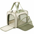 Faltbare Haustier-Transportbox Beige/Grün