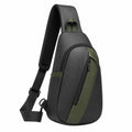 Unisex Schultertasche Wasserdicht Schwarz Grün