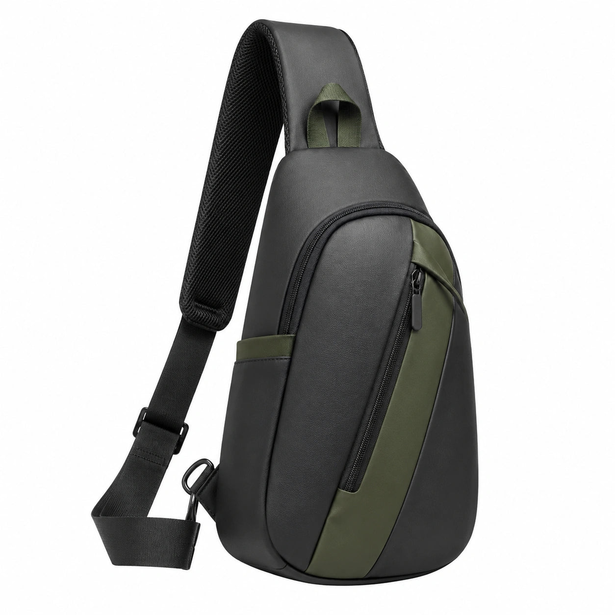 Unisex Schultertasche Wasserdicht Schwarz Grün