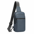 Herren Umhängetasche Unisex Blau mit Reißverschluss, Ergonomisches Design